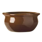 image of Libbey OSC-12 Onion Soup Crock Bowl, 12 oz (5" Dia x 2½" H), Caramel China, Ultima, Handle - 24/Case