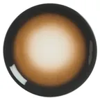 image of Reserve by Libbey PEB-3-T - 11" Round Coupe Rim Porcelain Plate, Gloss Finish, Tigers Eye, 12/Case