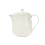 image of Libbey POT-13 Coffee Pot, 16 oz 6"¼ Dia x 5"¾ H, Porcelain Bright White with Lid - 12/Case