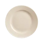 image of Libbey PWC-9 China Plate – 9"¾ Round Rolled Edge Medium Rim Stoneware, Cream White - 24/Case