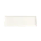 image of Libbey SL-23C - Rectangular Porcelain Plate, 12"3/8" x 6"1/4", White Slate™ Coupe Rim - 12/Case
