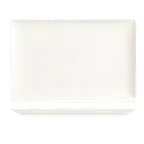 image of Libbey SL-26C - 12¼" x 8" Rectangular Porcelain Plate, Bright White Slate™ Coupe Rim - 12/Case