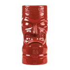 image of Libbey TTR-20 20 oz Red Tiki Ceramic Tumbler, 6‑3/4" H x 2‑7/8" W x 3‑1/2" D, Non‑Stackable - 12/Case