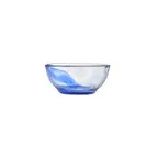 image of Libbey W913 - 5" Round Glass Bowl, 14.71 oz Capacity, Watercolor Blue, Dishwasher Safe - 12/Case