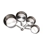 image of AllPoints 2801329 Dry Measuring Cup Set, 1/4", 1/3", 1/2" & 1 Cup Stainless Steel Kitchen Tool - Set