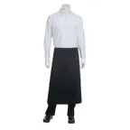 image of Chef Works 122A-BLK-0 Bistro Waist Apron, 32" L x 27.5" W, Poly/Cotton, Black - 1/Case