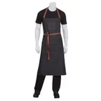 image of Chef Works AB036-BLK-0 Bib Apron, 40"L x 35"W, Black, 100% Cotton Denim, Adjustable Strap, 4 Pockets