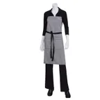 image of Chef Works AB037-BLK-0 Bib Apron, 34"L x 30"W, Black, Adjustable Neck Strap, Poly/Cotton