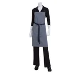 image of Chef Works AB037-IBL-0 Bib Apron, 34"L x 30"W, Indigo Blue, Neck Strap, Denim, 2 Pockets