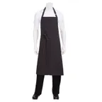 image of Chef Works ABCKV003-SGY-0 Bib Apron, 40"L x 39"W, Neck Buckle, Steel Gray, 100% Cotton