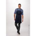 image of Chef Works ABN01-DNA-0 Largo Bib Apron, 31"L x 38"W, Adjustable Neck Strap, Dark Navy, 65/35 Poly/Cotton