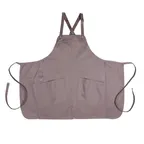 image of Chef Works ABN01-MSH-0 Largo Bib Apron, 31"L x 38"W, Neck Strap, Mushroom, 65/35 Poly/Cotton