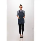 image of Chef Works ABN01W-BLU-0 Bib Apron, 25"L x 38"W, Adjustable Neck Strap, Poly/Cotton, Blue