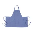 image of Chef Works ABN02-FRB-0 Bib Apron, 30-1/2"L x 38"W, Adjustable Buckle, French Blue, 65/35 Poly/Cotton