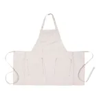 image of Chef Works ABN02-NAT-0 Medford Bib Apron, 30-1/2"L x 38"W, Adjustable Neck, Poly/Cotton, Natural