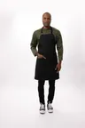 image of Chef Works ABN05-BLK-0 Brio Bib Apron, 34"L x 33"W, Adjustable Neck Strap, Black, 65/35 Poly/Cotton