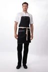 image of Chef Works ABN06-IBL-0 Bib Apron 31-1/2"L x 32-1/2"W 8.3 oz 2 Hip Pockets Indigo Blue 100% Cotton