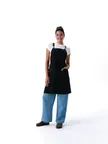 image of Chef Works ABN11-BLK-0 Unisex Tactical Bib Apron, 35" Length, 21"-24" Width, 100% Cotton, Black