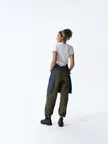image of Chef Works ABN12-IBL-0 Bib Apron, Unisex, Indigo Blue, 35" Length, 21"-24" Width, Adjustable Neck Strap, 100% Cotton