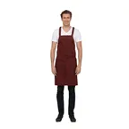 image of Chef Works ABX01-RNA-0 Apron, 34"L x 30"W, Adjust Ties, Pockets, Red/Navy 75/25 Cotton/Poly Denim