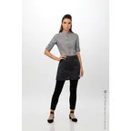 image of Chef Works AHN05-CHR-0 - Charcoal Waist Apron, 16"L x 38"W, Poly/Cotton, 3 Pockets