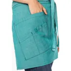 image of Chef Works AHN06-JAD-0 Medford Half Bistro Waist Apron, 16"L X 38"W, Poly/Cotton, Jade - 1/Case