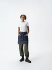 image of Chef Works AHN10-NVN-0 - Navy 36" x 22" Cotton Waist Apron - 1/Unit