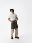image of Chef Works AHN10-OLN-0 - Olive Natural Waist Apron, 36" Length, 22" Width, 100% Cotton