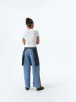 image of Chef Works AHN12-IBL-0 Waist Apron, 36" Length, 22" Width, 100% Cotton, Indigo Blue, - 1/Case