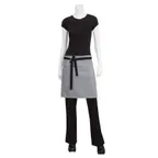 image of Chef Works AHWPT002-BLK-0 Waist Apron, 19"L x 31", Front Pockets, 83/17 Cotton/Poly Denim, Black