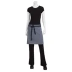 image of Chef Works AHWPT002-IBL-0 Waist Apron, 19"L x 31", Indigo Blue, 83/17 Cotton/Poly Pocket