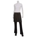 image of Chef Works AHWWT001-BNB-0 Waist Apron, 18"L x 31"W, Black-Brown, 100% Cotton Denim, Half Length