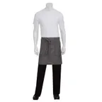 image of Chef Works AHWXX012-BSL-0 Waist Apron, 19"L X 31"W, 100% Cotton Denim, Gray, 2 Pockets