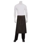 image of Chef Works ALWWT021-BNB-0 - 30" x 36" Brown Cotton Denim Waist Apron, 2 Pockets - 1/Case