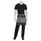 image of Chef Works AW046-BLK-0 Waist Apron, 19"L x 28-1/2"W, Black, 100% Cotton Denim, 3 Pockets