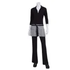 image of Chef Works AW050-BLK-0 Waist Apron, 12"L X 23"W, Black, Poly/Cotton, 3 Pockets - 1/Case