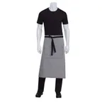 image of Chef Works AW051-BLK-0 Black 30"L X 31.5"W Poly/Cotton Waist Apron - 1/Case