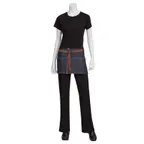 image of Chef Works AW054-IBL-0 Indigo Blue 12"L x 23"W Waist Apron, 100% Cotton Denim, 3 Pockets - 1/Case