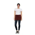 image of Chef Works AWN01-RNA-0 - Uptown Waist Apron, 12"L X 23"W, Poly/Cotton, Red/Navy - 1/Case