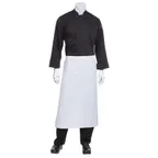 image of Chef Works B3 -WHT-0 Waist Apron, 33"L x 27-1/2"W, White, Poly/Cotton, No Pockets