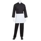image of Chef Works B4LG-WHT-0 Waist Apron, 16"L x 27-1/2"W, 4-Way Pocketless, 65/35 Poly/Cotton, White
