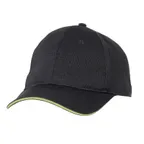 image of Chef Works BCCT-LIM-0 Black Baseball Cap, Cool Vent, Buckle Closure, 100% Polyester, Size Fits Most