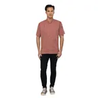 image of Chef Works BCSZ009-BRI-S Short Sleeve Chef Coat, Small Brick Red, 65/35 Poly/Cotton Twill