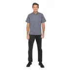 image of Chef Works BCSZ009-INB-XS Chef Coat, Ink Blue XS, 65/35 Poly‑Cotton Twill, Cool Vent™ Sides, Zipper