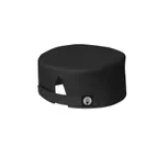 image of Chef Works BEAN-BLK-0 Black Beanie, Adjustable Velcro Closure, One Size Fits Most, 65/35 Poly/Cotton