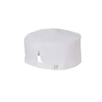 image of Chef Works BEAN-WHT-0 White Beanie, Adjustable Velcro Closure, One Size Fits Most, 65/35 Poly/Cotton