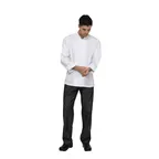 image of Chef Works CBC01-WHT-S - White Chef Coat, 65/35 Poly Cotton Twill, Cool Vent™ Sides, Pocket - 1/Each