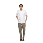 image of Chef Works CBZ01-WHT-M Chef Coat, M White 100% Cotton, Short Sleeve, 2‑Way Zipper, Apron Snap, Pocket
