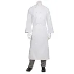 image of Chef Works CFLA-WHT-0 Waist Apron, 40"L x 38"W, Full Length, No Pocket, 65/35 Poly/Cotton, White