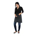 image of Chef Works F28 -DGY-0 Waist Apron, 19"L x 27-1/2"W, 2 Pocket, 65/35 Poly/Cotton, Dark Gray
